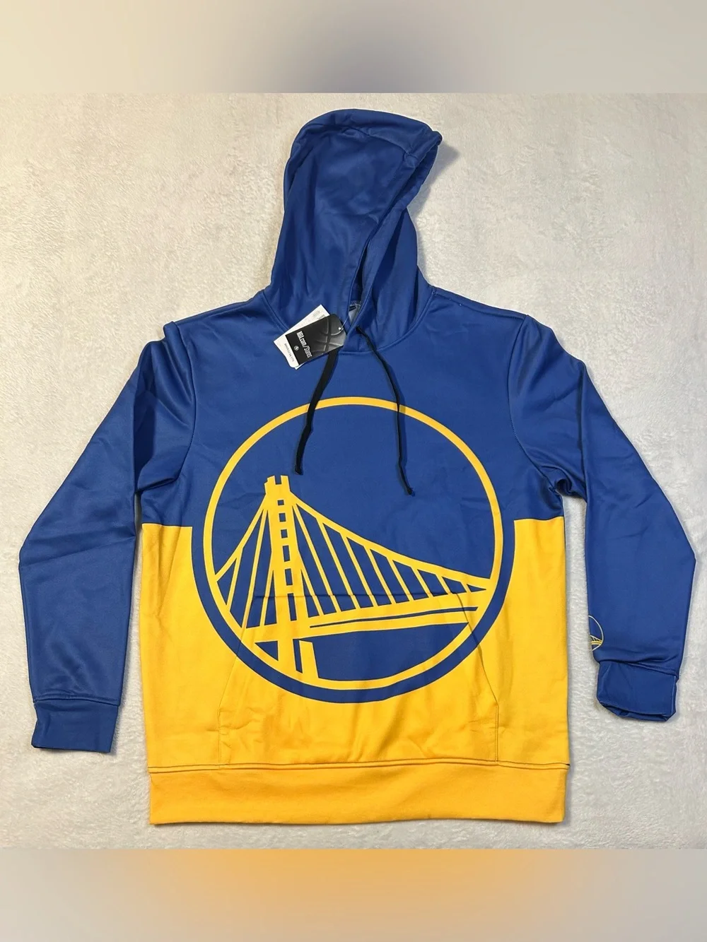 NBA Blue and Yellow Golden State Warriors Pullover Hoodie